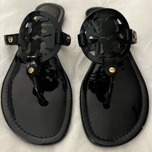 Size 12 patent leather Tory Burch Miller sandals
